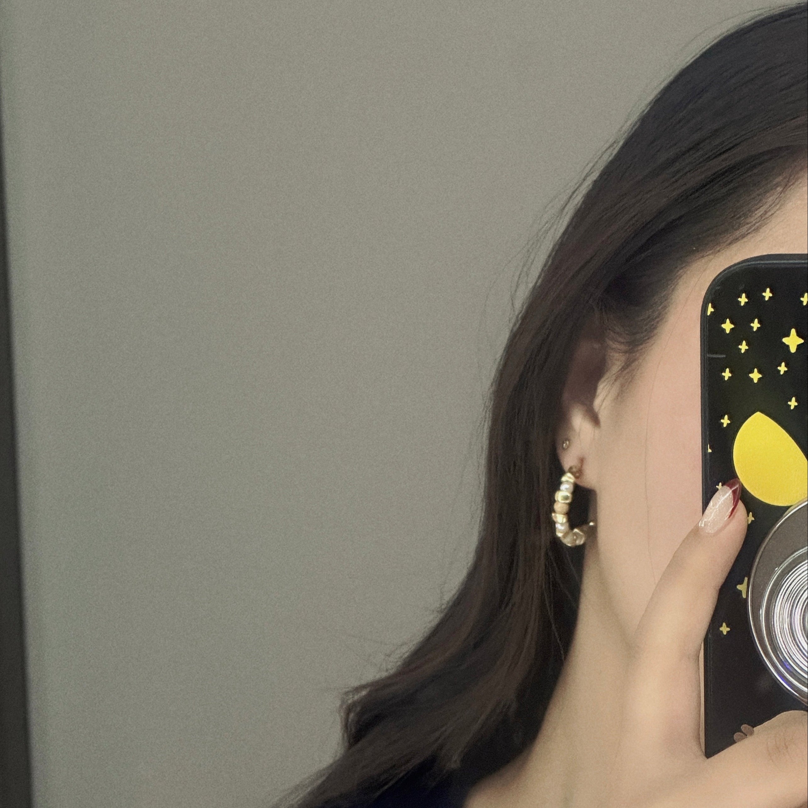 On-ear shot: textured stud earrings for everyday and office wear