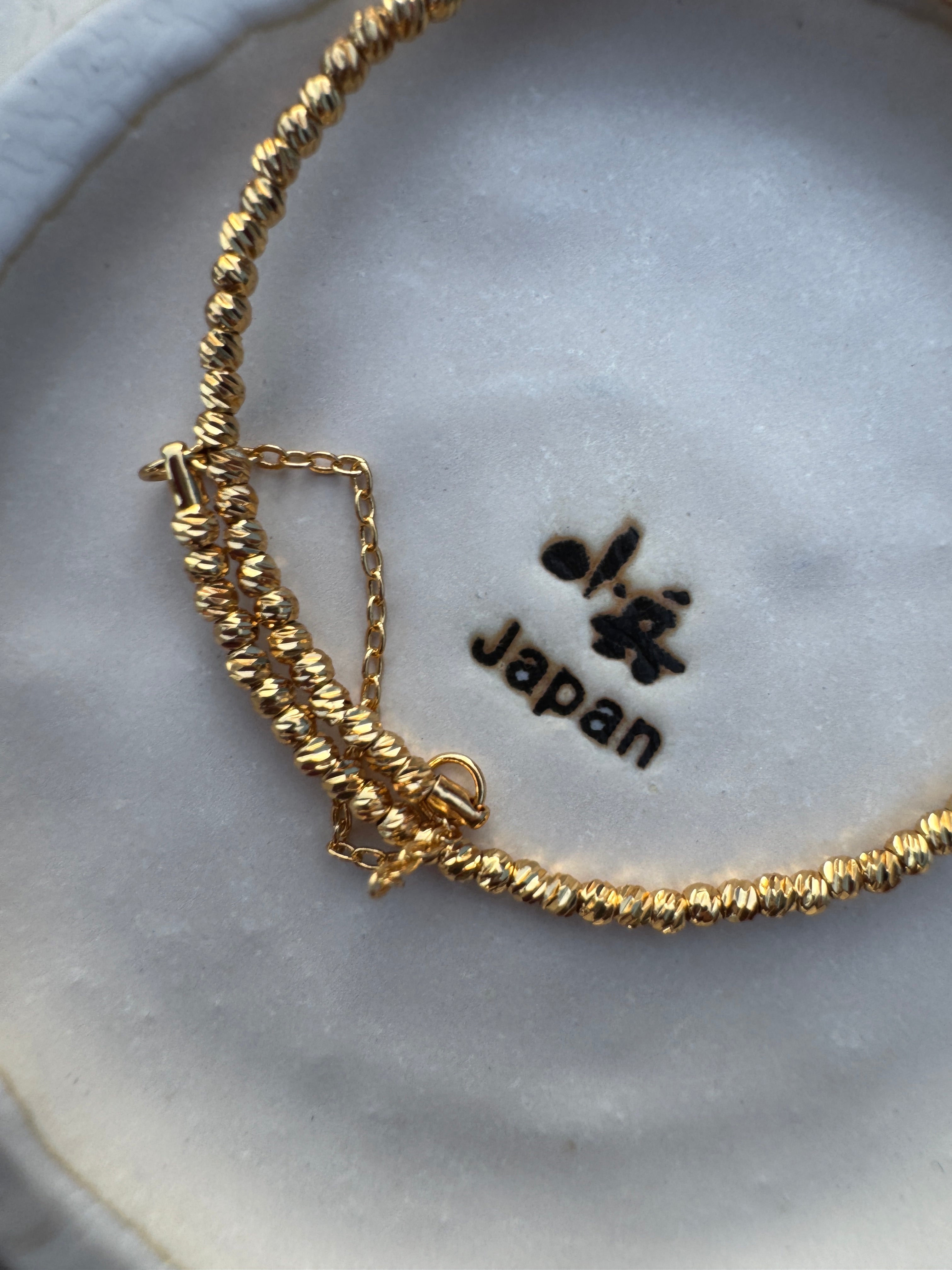 Gilded Ripple minimalist gold bracelet, 18K gold plated, ripple texture, stacking base