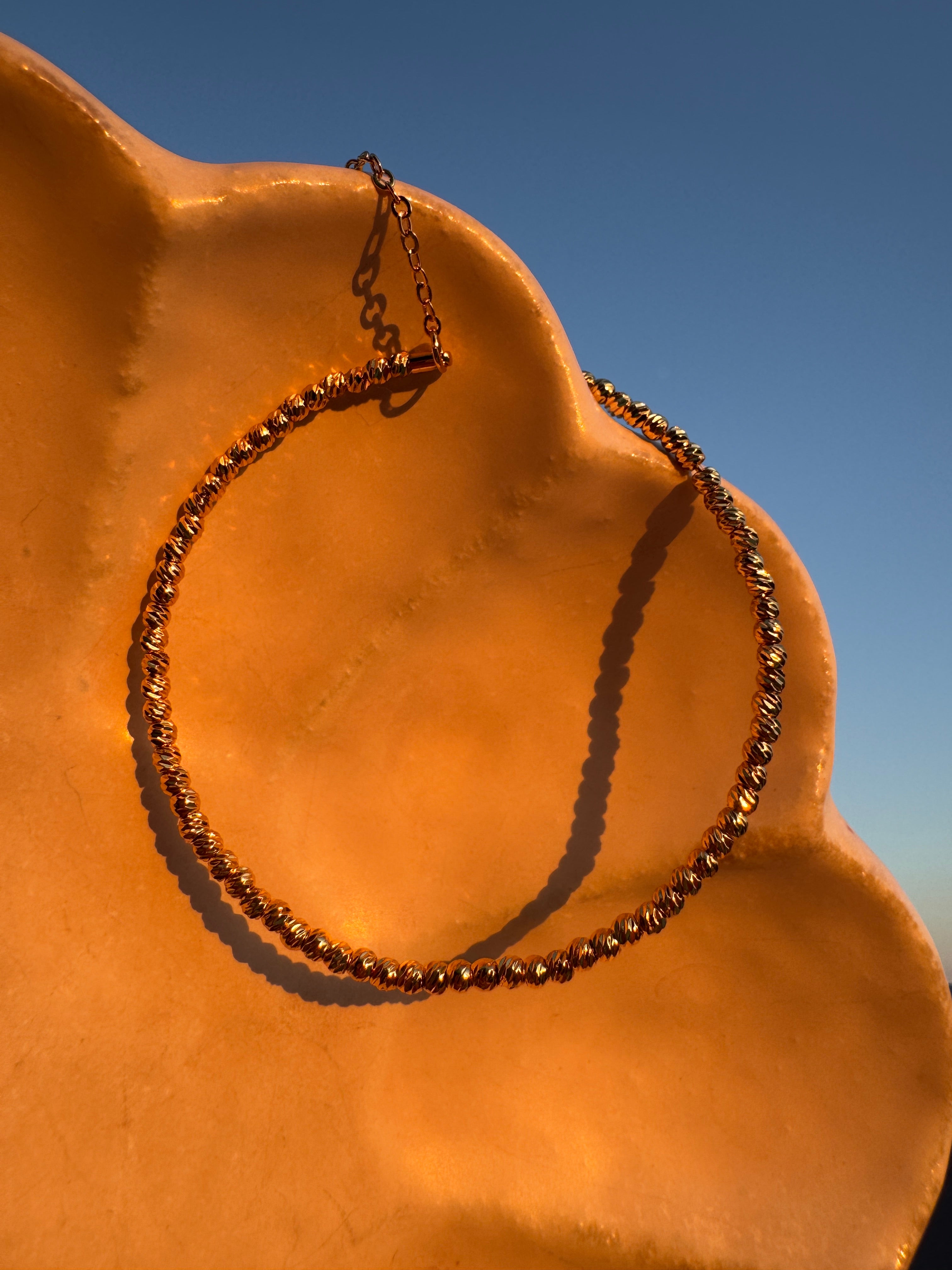 Minimalist ripple bracelet, adjustable, stackable