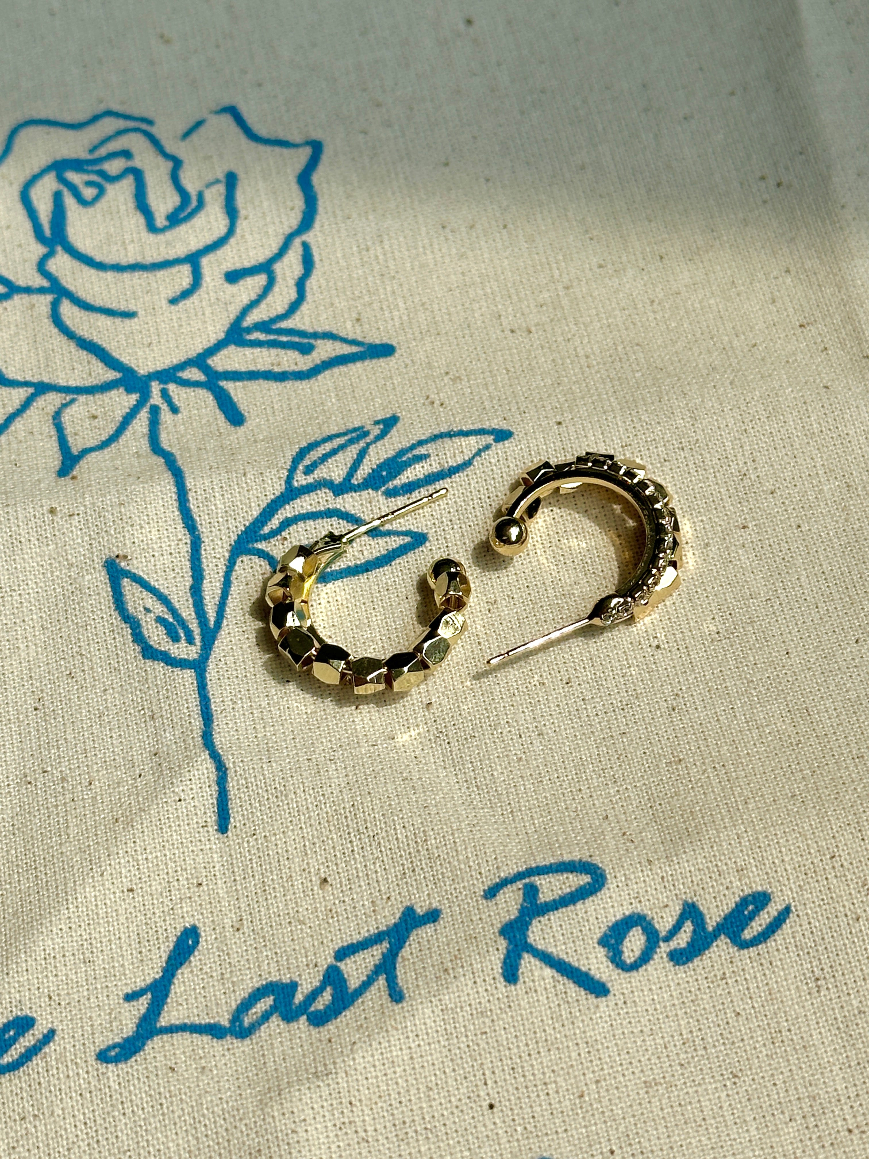 The Dual Hoop minimalist double hoop earrings, 18K gold plated brass, everyday wear, lightweight