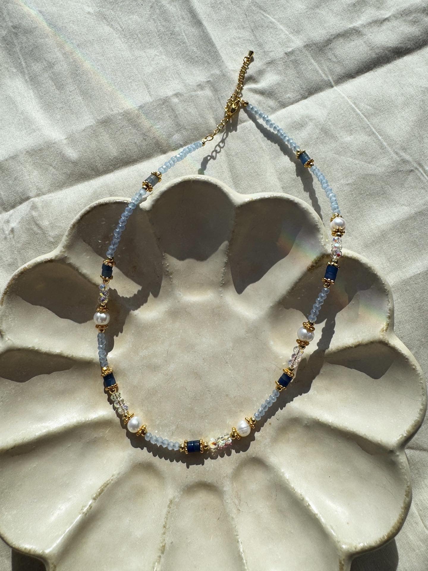 Aurora Blue Crystal Necklace