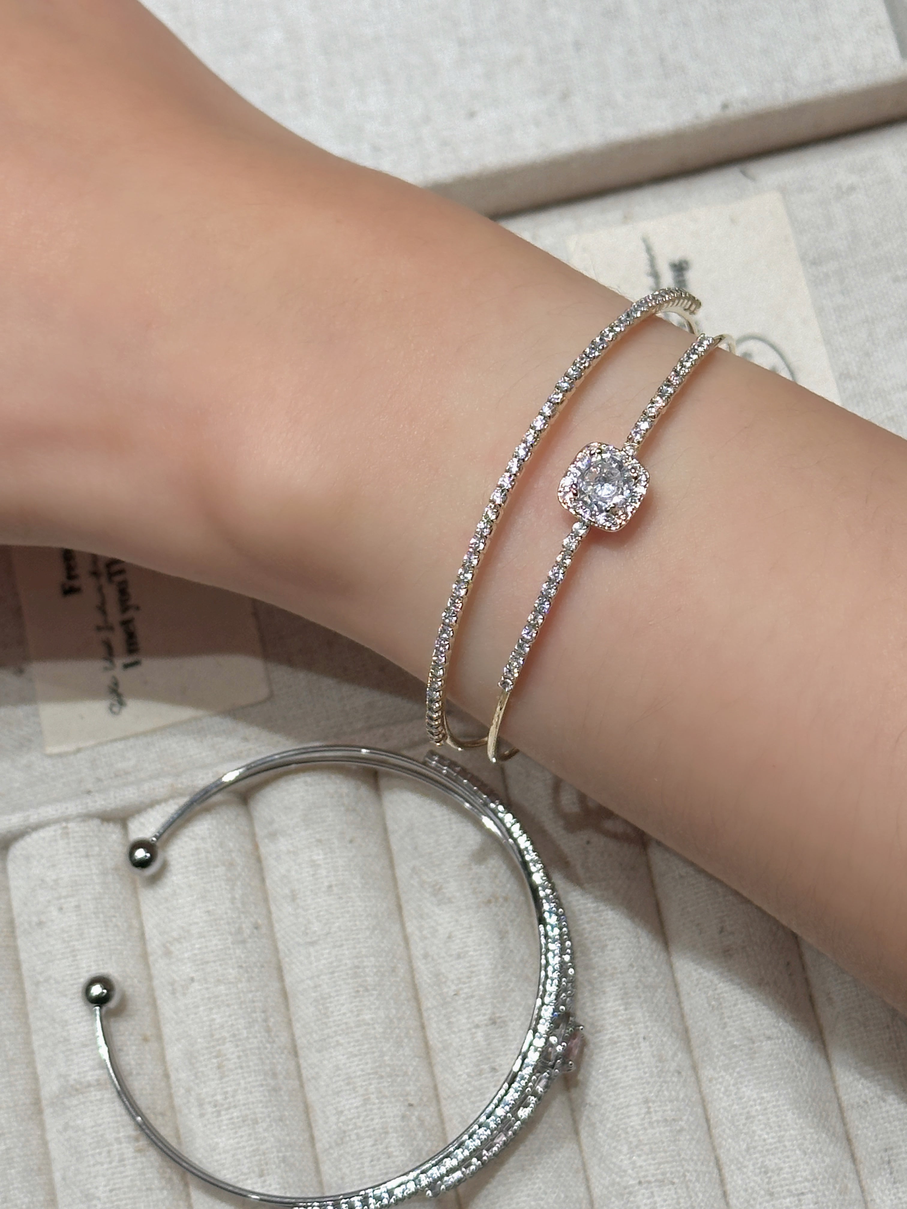 Cube Glow Cuff - Halfhalf Jewelry