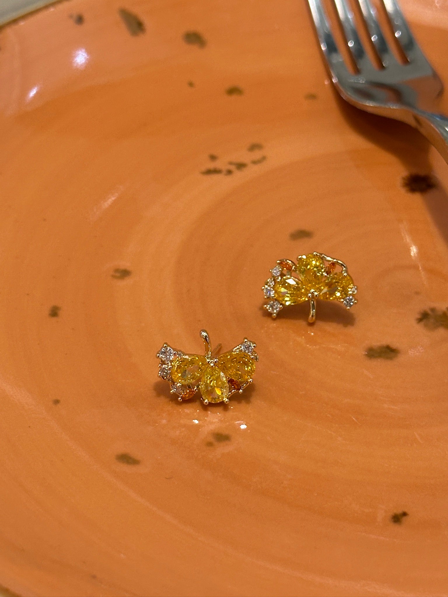 Golden Citrus Cluster Studs - Halfhalf Jewelry
