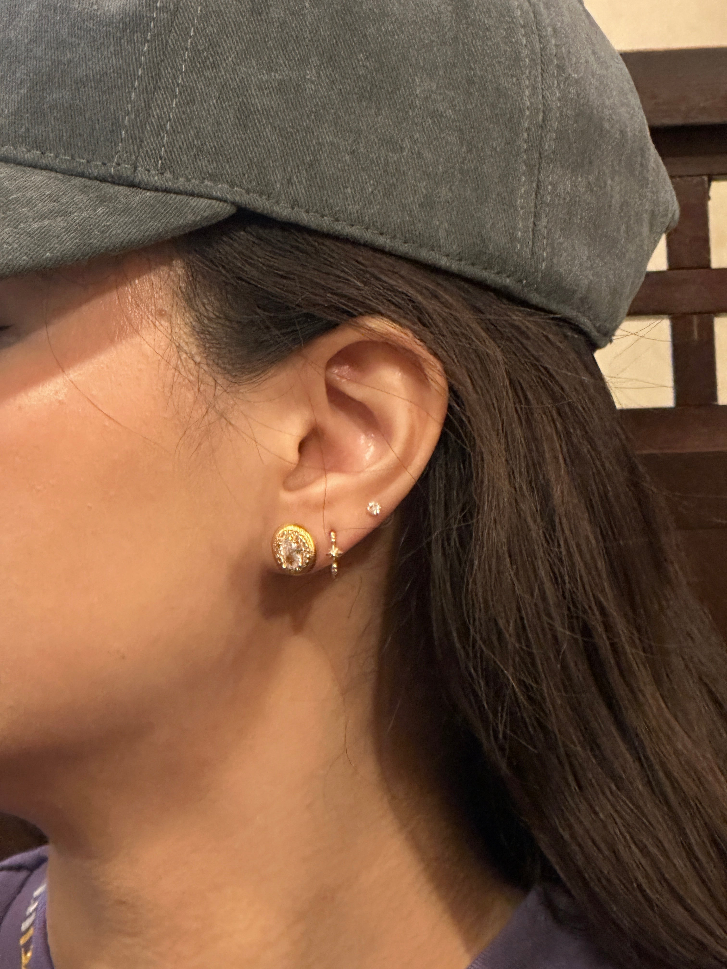 The Ellipse Earstud - Halfhalf Jewelry