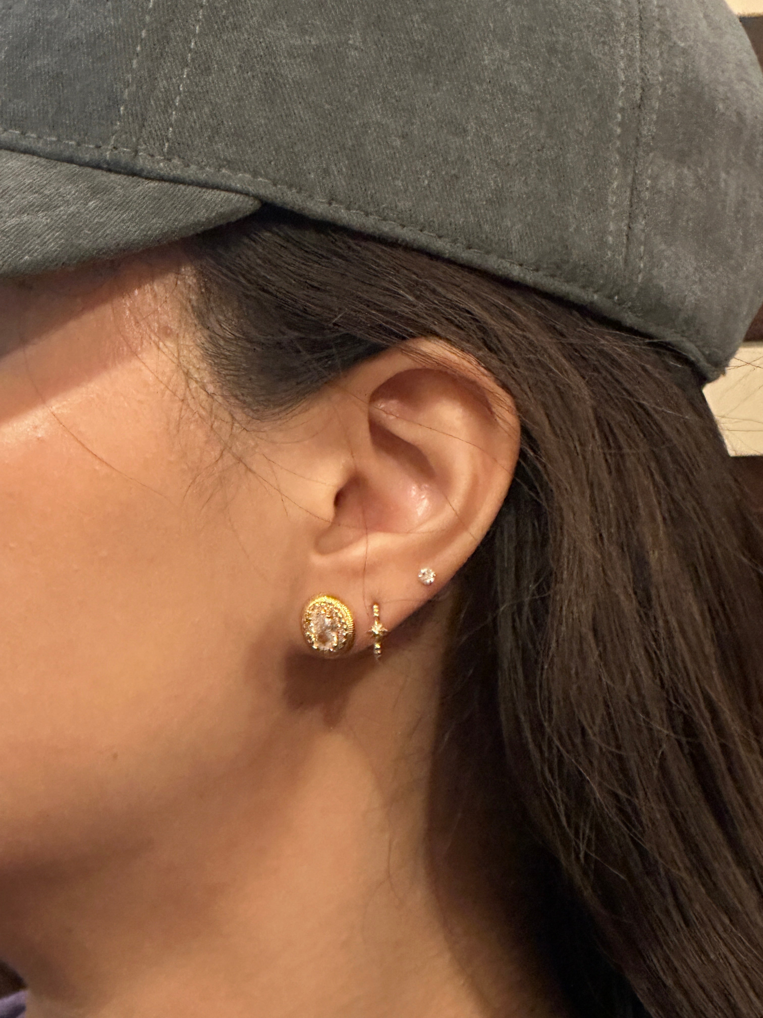 The Ellipse Earstud - Halfhalf Jewelry