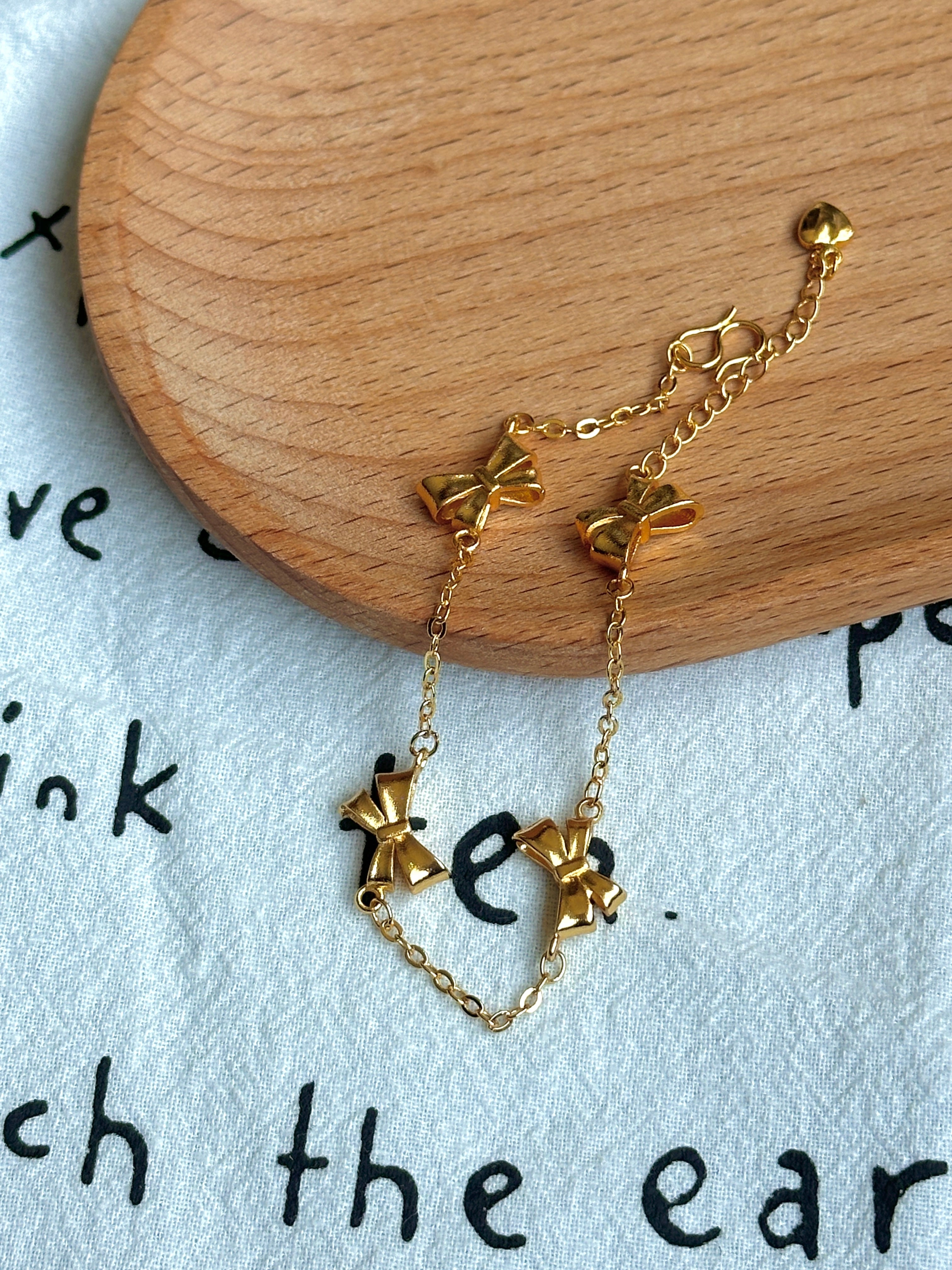 The Golden Bow - Halfhalf Jewelry